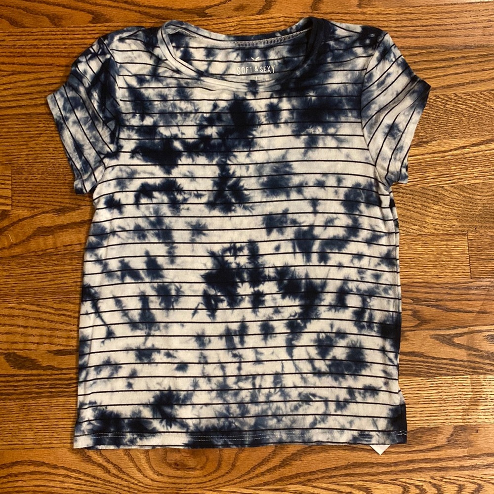 Blue tie  dye top